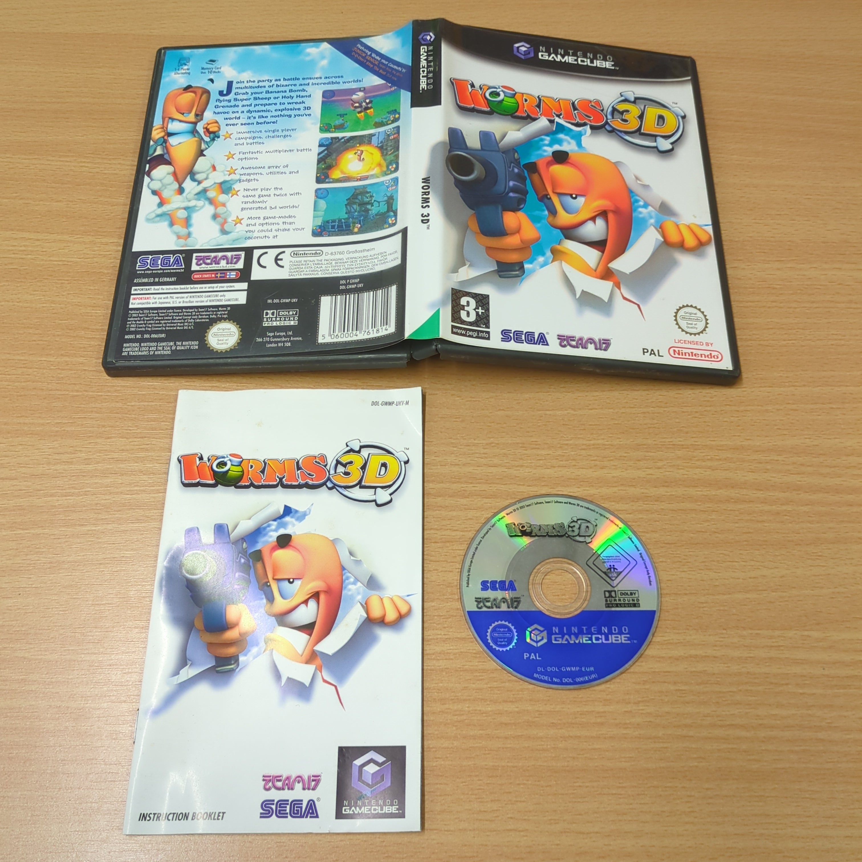 Worms 3D Nintendo GameCube game Worms 3D Nintendo GameCube game